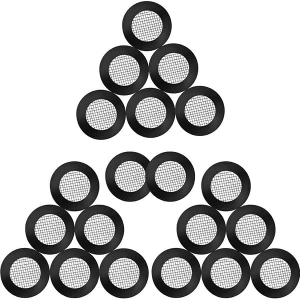 Pakke med 20 brusehoved O-ringe, netfilter, rustfrit stålforsegling, gummiskive med 40 masker til 1/2 tomme brusehoveder