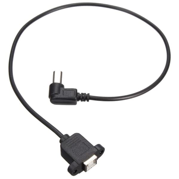USB 2.0 B uros-USB B naaras-paneelitulostimen jatkokaapeli 50cm