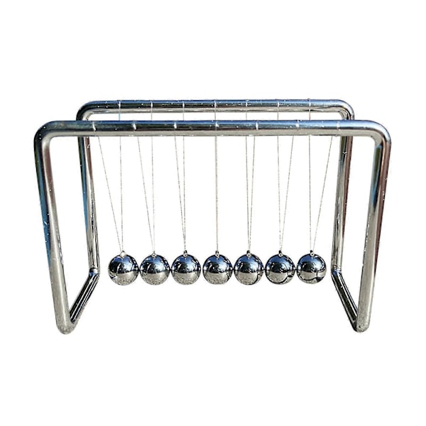 Newtons Vugge Bumper Ball Kule Fysikk Dekompresjon Dekorasjon 7 Perler Full Metallramme Newtons Kule