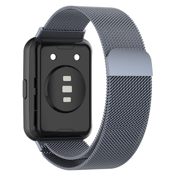 För Huawei Watch Fit 2 Rostfritt Stål Klockarmband Space Grey