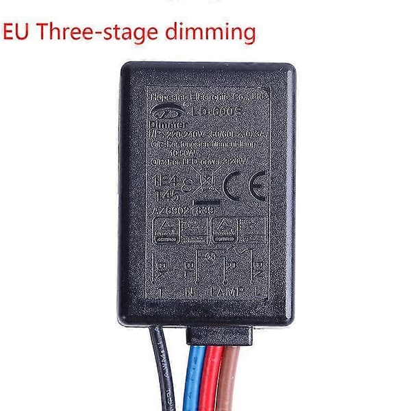 LD-600S Indbygget 3-vejs Finger Touch Lysdæmper ON/OFF Switch US EU HFMQV