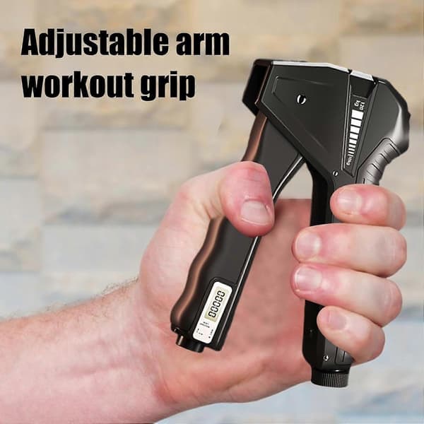 Håndtræner Grip Strengthener, Grip Strength Trainer, Justerbar Håndgrebstræner, Rustfri Fingertræner (Sort)