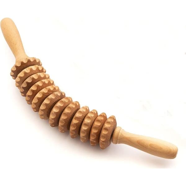 Anti-cellulite tilbehør Lårmassagerulle Maderoterapi enhed Træ 41 cm