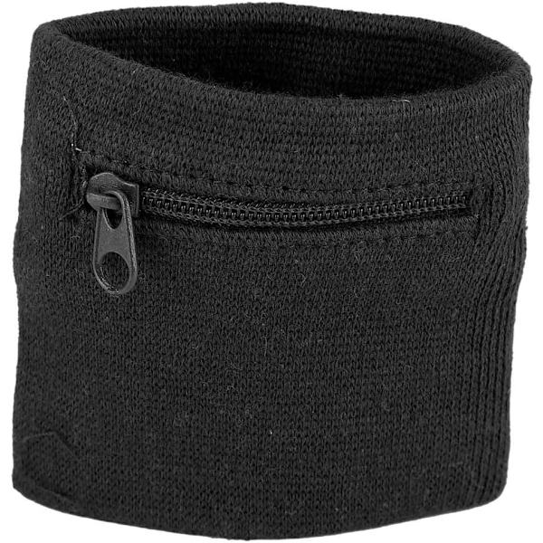 Armbandsplånböcker, Svettband Armband Hälso Gear Sport Mynt Nycklar Förvaringsficka Plånböcker Andningsbara Black