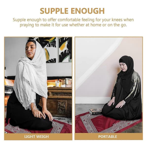 2 stk. reisedekor Eid Mubarak-rekvisita Islamsk dekorasjon Tyrkisk bønneteppe Eid Ramadan-gave Islamsk bønneteppe, hw