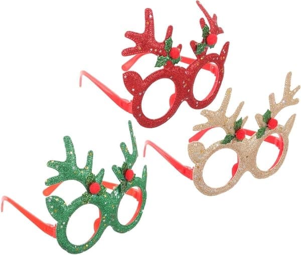 3 st julglasögonbågar för festdekoration Kreativa glasögon