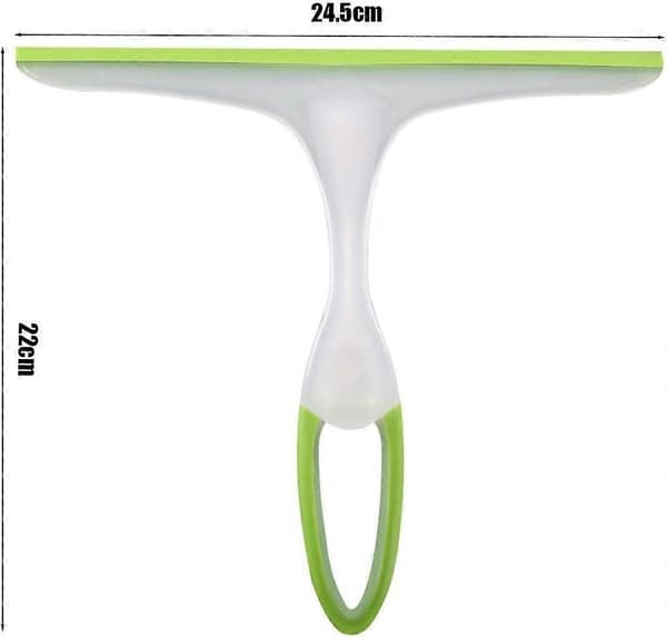 Vindusskraper Mini Gummi Glass Vindusvasker Visker for Hjem Bil Blad Baderom Speil Dusj (Grønn)