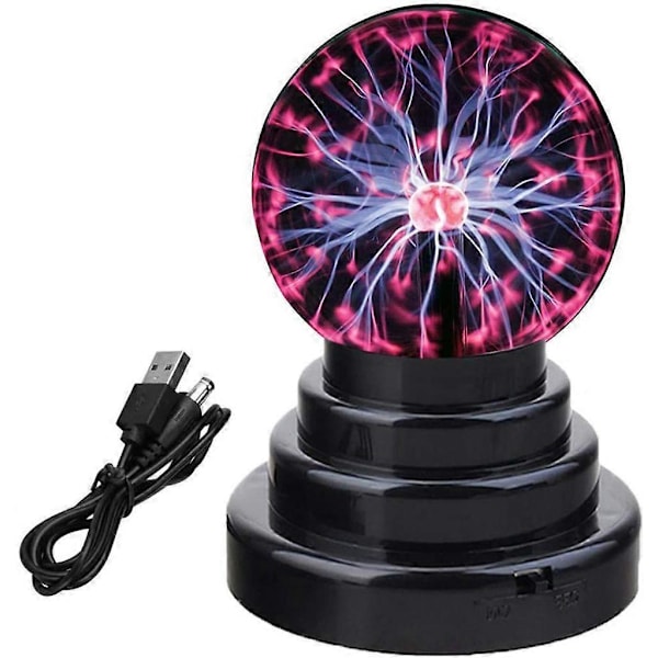 Magisk Plasmakugle Plasma Ball Lysende Bærbar Kugle Elektrostatisk Kugle Berøringsfølsom Lynkugle