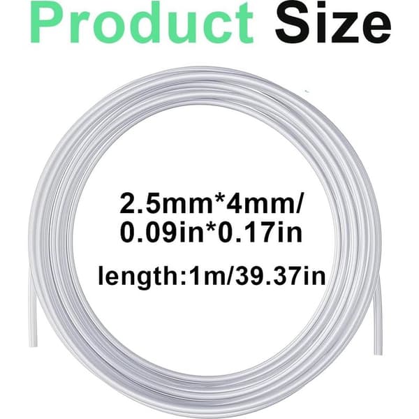 PTFE-slange, 2m, for profesjonelle 3D-printere, PTFE Teflon-slange, 4mm, 3D-printertilbehør, ekstruder, for 1.75mm PTFE 3D-printerfilament
