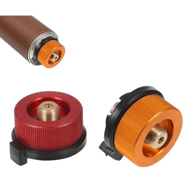 2 stk. gaspatronadapter, BBQ grillhane-patronadapter, ventilpatronadapter