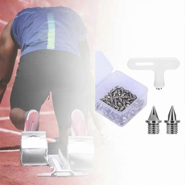 50-pakning 5 mm piggsko-pigger Erstatning Lette metallpigger for sprintløping Sport Voksne Silver