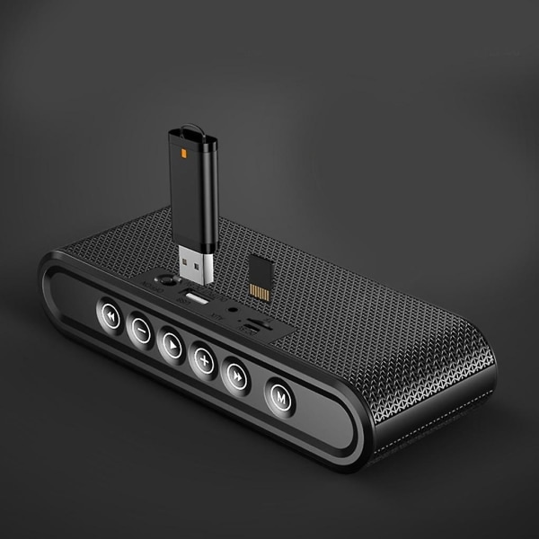 Worallymy X6 8000mAh akun Bluetooth V4.2+EDR kaiutin (musta)