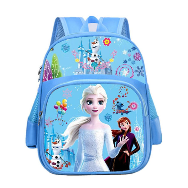 Tecknad karaktär tema ryggsäck dagis skolväska Frozen Blue
