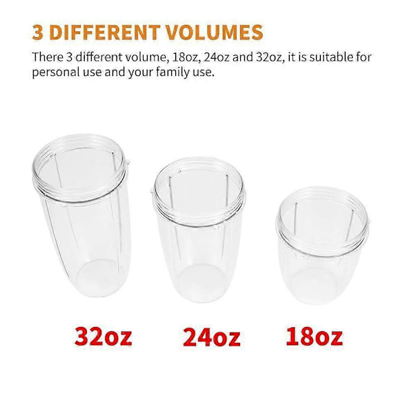 Ersättningsdelar 18oz/24oz/32oz Koppar för NutriBullet 600w 900W 18oz
