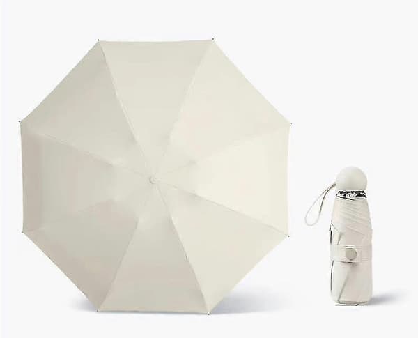 Mini Vindtett Sammenleggbar Reise Paraply, Sol & Regn Paraplyer, Kompakt Bærbar For Kvinner Menn