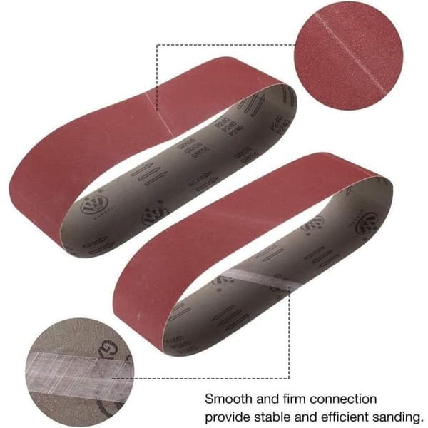 610 x 100 ringformigt slipband, 4-tums slipband av aluminiumoxid (5 stycken)