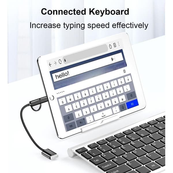 USB-C/Micro til USB OTG 2-i-1 Adapterkabel, USB til Android, Kompatibel med MacBook Pro, Android, Google, Samsung Galaxy S21, S22, S23