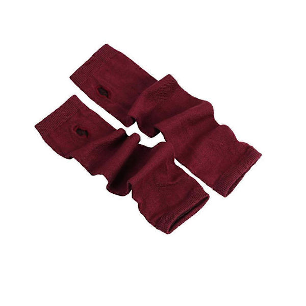 Fingerlösa Handskar Stilren Längd 31cm Vinter Armvärmare Vinteraccessoarer Dark wine red