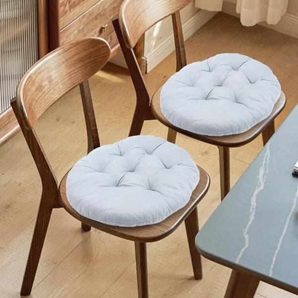 4 pyöreän tuolityynyn setti, 40 cm - Pyöreät pehmustetut istuintyynyt - Puutarhaan, toimistoon
