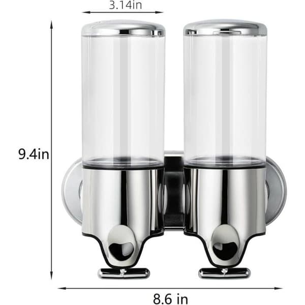 1000 ml vægmonteret sæbedispenser, badeværelse, showergel, shampoo og balsam til badeværelse, køkken