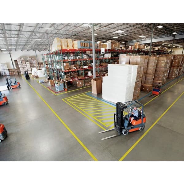 3M Farevarseltape 766I, stripet vinyl, 50 mm x 33 m