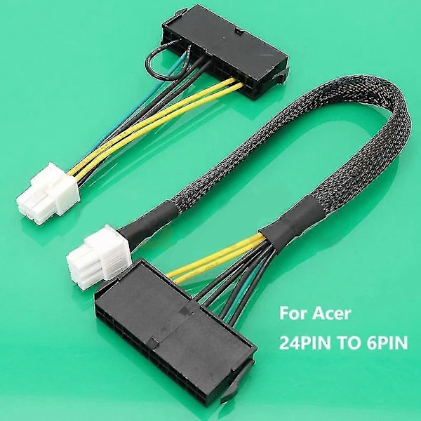 Acer 6-nastainen emolevyn virtalähdekaapeli, ATX PSU emolevyn 6-nastaiseen
