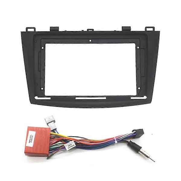 2 Din Bilradio Fascia För Mazda 3 Axela 2009 2010 2011 2012 2013 Auto Stereo Installation Dash Panel Monteringsram Kit 9 inch Fascia and cable
