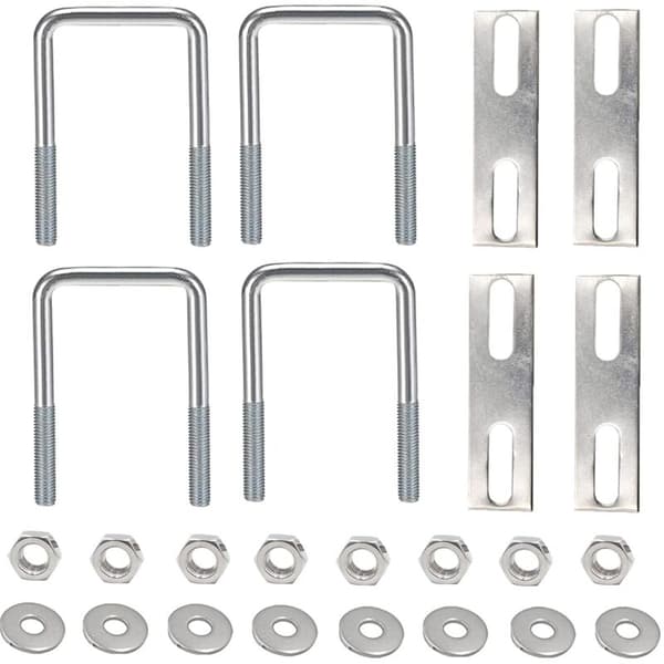Delar U-bultar M6 U-bult 80 x 50 mm, U-bult i rostfritt stål med mutter och brickplattor, klämbultar för rörfixering