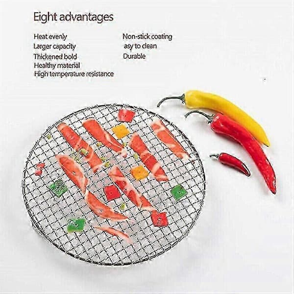 Grillrist rustfritt stål rund 15 18 20 24 29cm Grill BBQ NY 18CM