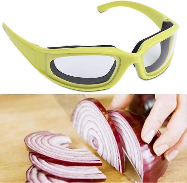Lökglasögon, tårfria glasögon, säkerhet vid skärning, hackning, ögonskydd, matlagning, grillning, kökspryl, gräsklippning