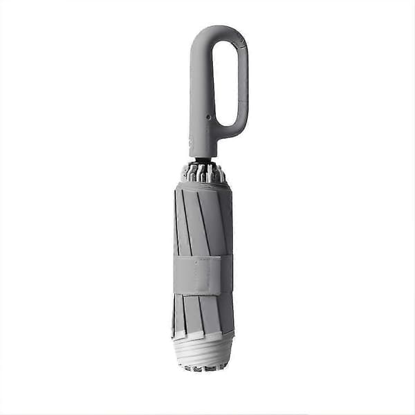 Inverterat Paraply Ring Spänne Handtag Omvänd Fällning Reflekterande Säkerhetsparaply Grey