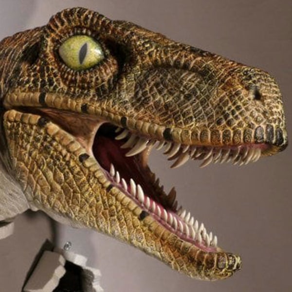 Dinosaurieväggskulpturer 3D Resin T-rex Väggmonterade Tyrannosaurus Statyer, 100% Nya Yellow