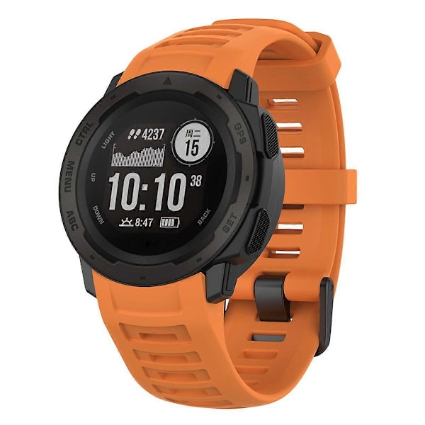 Silikon Klokkereim for Garmin Instinct Tactical/Instinct Tide/Instinct 2/Instinct Armbånd med Svart Spenne Yellow