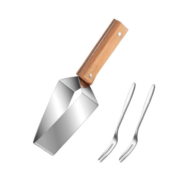 Monitoiminen hedelmäleikkuri - vesimelonileikkuri, ruostumattomasta teräksestä valmistettu vesimelonileikkuri Knife with 2 fork