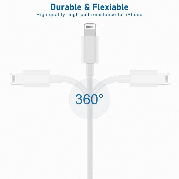 CDQ iPhone Laddare USB-C - Kabel - 20W - Snabbladdare 4-pack