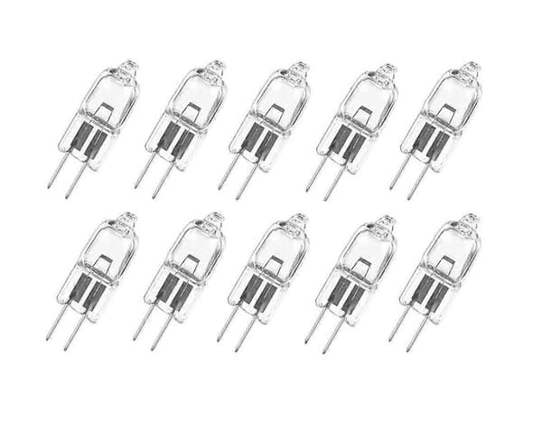 Förpackning med 10 G4 Halogenlampor Varmvit 12V 5W [Energiklass G]