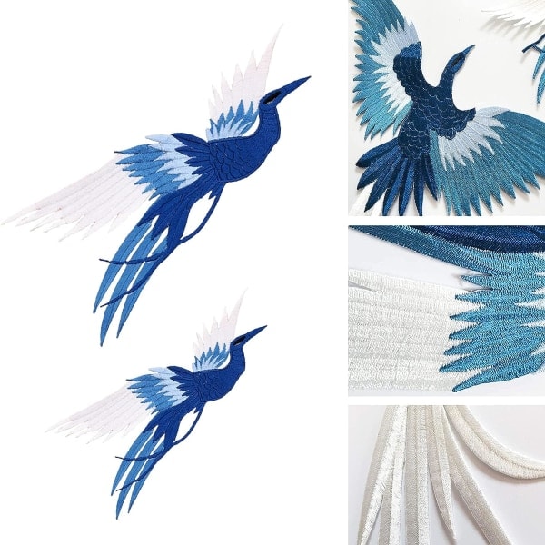 4-pack strykmärken Fenix strykbara broderade lappar för jeans kläder reparationskit