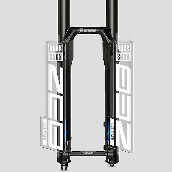 Otwoo Readu 2021 Rockshox Zeb Ultimate Mountainbike Framgaffel Dekaler Cykel Framgaffel Klistermärken B white clean btm
