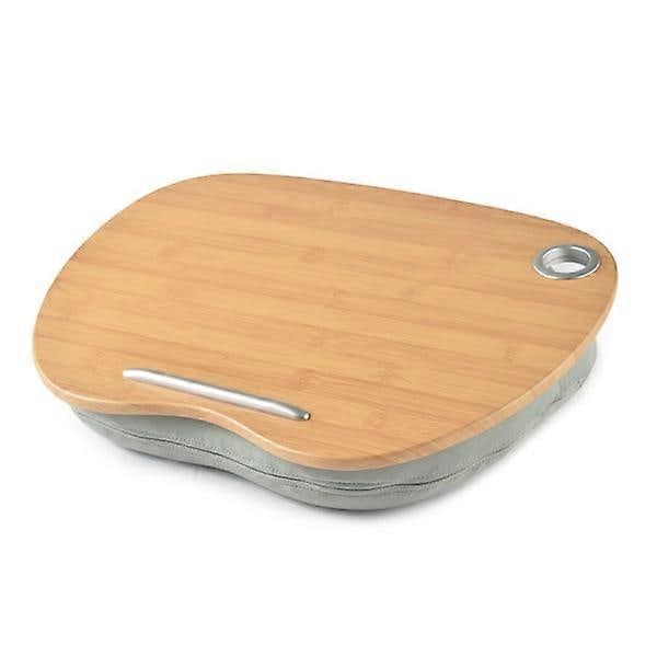 Laptop stand med pude og bambusplatform til seng og sofa