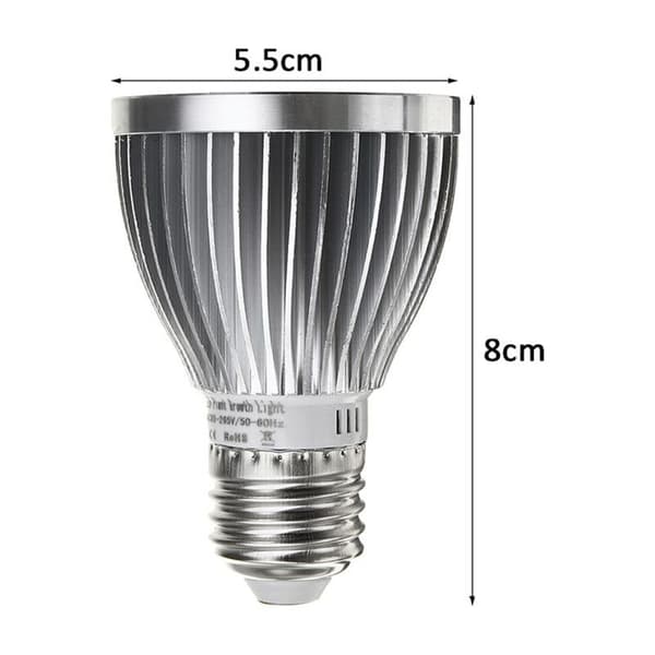 E27 60W 2835 SMD Fullspektrum Växtlampa för Hydroponiska Växter och Akvarier