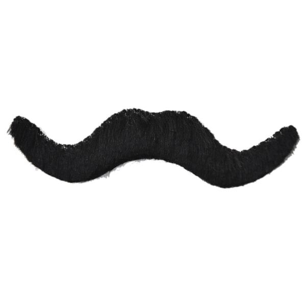 Mustasje for maskerade - Selvklebende - 12 stk Svart