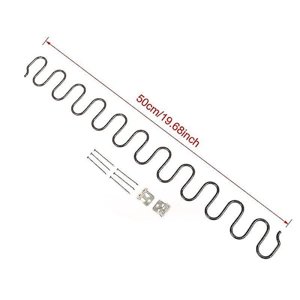 Udskiftningsfjedre til sofastole, møbelfjeder med clips, 45 cm 50 cm 60 cm 65 cm 70 cm lang Ressort Hardware-hy Silver 50cm