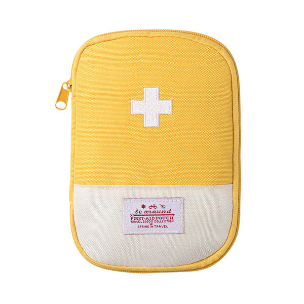 Mini Bärbar Medicinväska Mini Tom Medicinväska Multifunktionell Utomhusväska Yellow Small