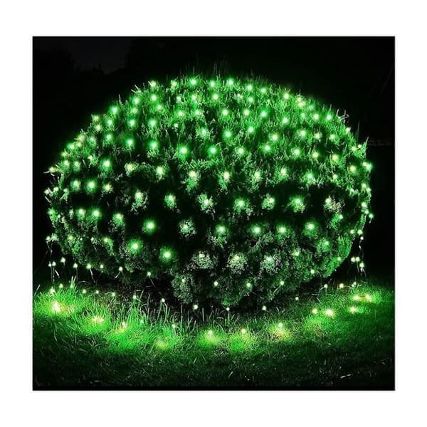 192 LED-verkonauhavalot 3M x 2M 8 tilaa vedenpitävät joulu- ja puutarhakoristeluun vihreä