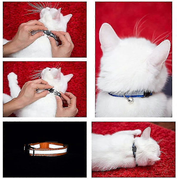Katt Halsband Anti-Stryp Katt Halsband, 12st Katt Halsband, Katt Halsband Med