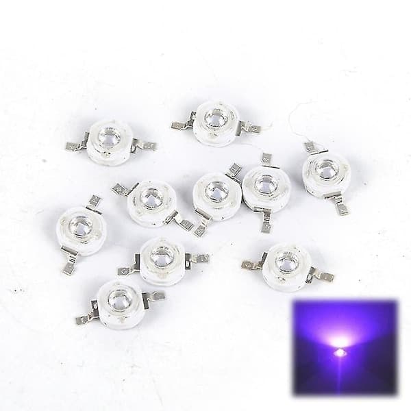 10 stk. 3W LED-pærer med UV-lys chips 395nm LED ultraviolet lys