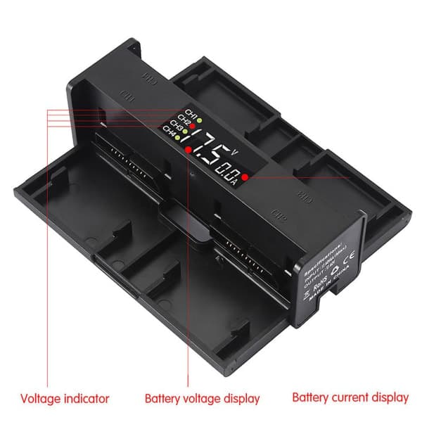 Sort smart batterioplader til Mavic 2 Pro/Zoom opladerladestation