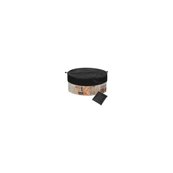 Runt överdrag för nedgrävd uteplats eldstad, 145 cm diameter. 420D Oxford-tyg