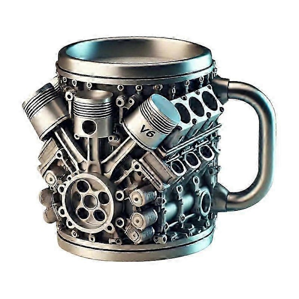 V8 Motorer Rostfritt Stål Mugg, Personlig V Rostfritt Stål Kaffemugg V6