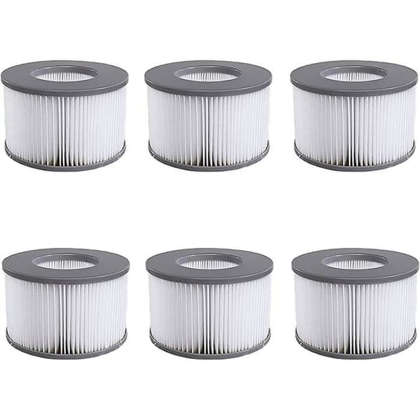 Filterpatroner til oppustelig spa, filter til Mspa, spafilter til Mspa Lite, (6 stk.), 110x80x55 mm